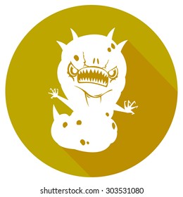 simple biohazard icon. vector illustration 2