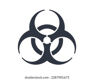 Simple Biological hazard symbol. Vector for Safety Signs and Warnings.
