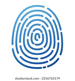 Simple biometric fingerprint icon vector