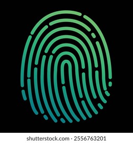Simple biometric fingerprint icon vector