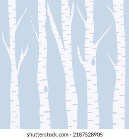 Simple birch trees cartoon background