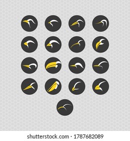 Simple bird beak logo template