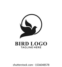 Simple Bird Circle Logo Design Vector Stock Vector Royalty Free