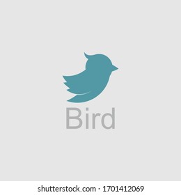 Simple Bird concept logo icon vector design