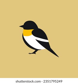 simple ave goldfinch animal hermosa naturaleza logotipo gráfico de ilustraciones vectoriales diseño