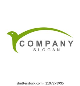 Simple bird head logo