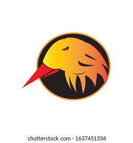 simple bird head logo vector design