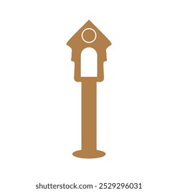 Simple bird house illustration design
