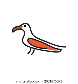 Simple bird icon with color part 1, good for icon and t-shirt