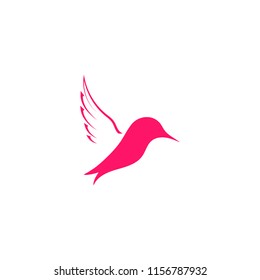 Simple bird icon, logo vector design element