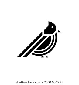 A simple bird icon that can be used as logo material