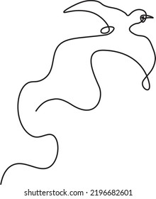 simple bird illustration. bird line illustration. easy bird illustration