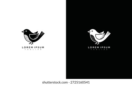 Ilustrações simples de pássaros em planos de fundo contrastantes que mostram design minimalista e versatilidade