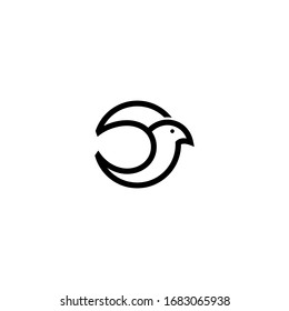 einfaches und modernes Vogellogo