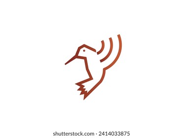 Simple bird logo collection. Monoline logo template. bird monogram logo with circle template. trendy bird combined with circle. abstract bird logo Black icons set
