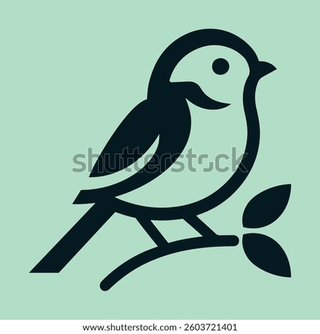simple bird logo design. black bird, little bird