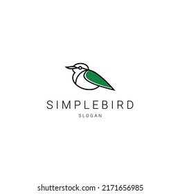 Simple Bird logo design icon template