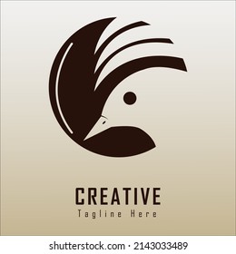 simple bird logo design illustration