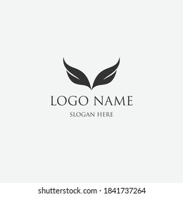 simple bird logo design template elements