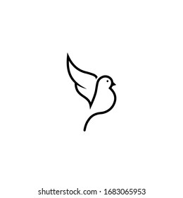 Simple bird logo design vector