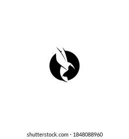 Simple bird logo design vector