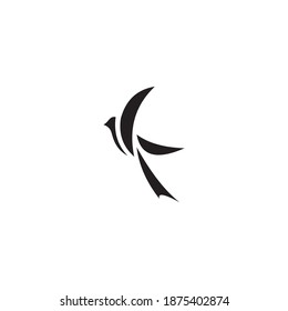 Simple bird logo design vector