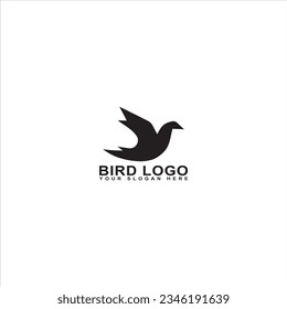 Einfacher Vogel-Logo-Design, Vektorgrafik
