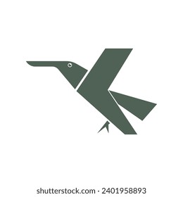 simple bird logo design vector illustration.