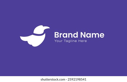 Simple bird logo design vector