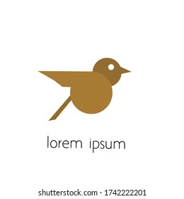 simple bird logo, logo illustration, suitable for design purposes.