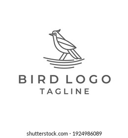 simple bird logo line art