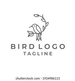 einfache Vogel-Logo-Linie