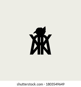 logotipo de pájaro simple, un pájaro de poder