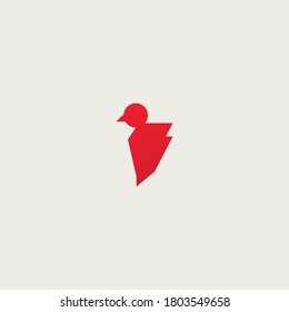 logotipo de pájaro simple, un pájaro de poder