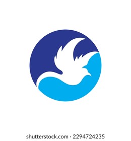diseño de imagen simple del logotipo de las aves y del vector de símbolos