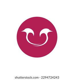 simple Bird logo and symbol vector illustration design