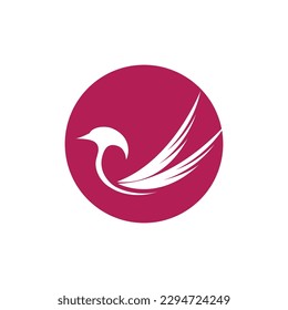 simple Bird logo and symbol vector illustration design