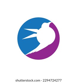 simple Bird logo and symbol vector illustration design