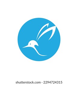 simple Bird logo and symbol vector illustration design