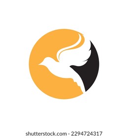 simple Bird logo and symbol vector illustration design