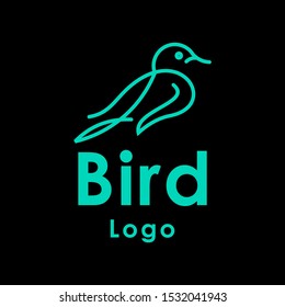 Simple Bird Logo Template Design Vector, Emblem, Design Concept, Creative Symbol, Icon