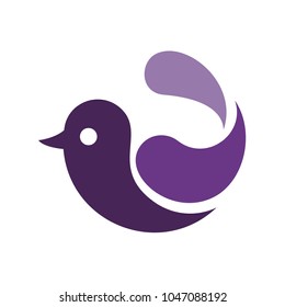Simple Bird Logo template - Vector