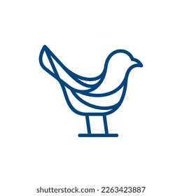 Diseño de logotipo creativo de líneas modernas para aves silvestres