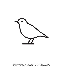Simple Bird silhouette vector Style with white background