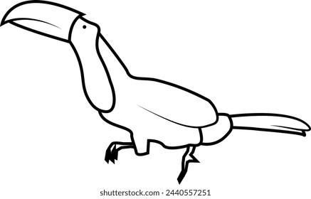 simple bird sketch with black lines