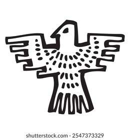 einfaches Vogelsymbol Ziehung Linie Kunst