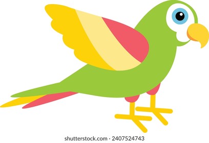 Simple Bird vector colorfull design