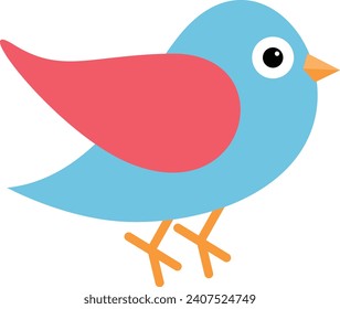 Simple Bird vector colorfull design