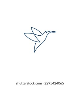 Simple bird vector logo design