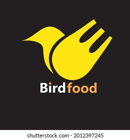 Simple birds food logo design vector templates, birds food shop logo